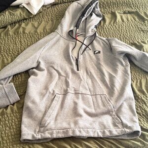 Nike Gray Zip Up Sweater